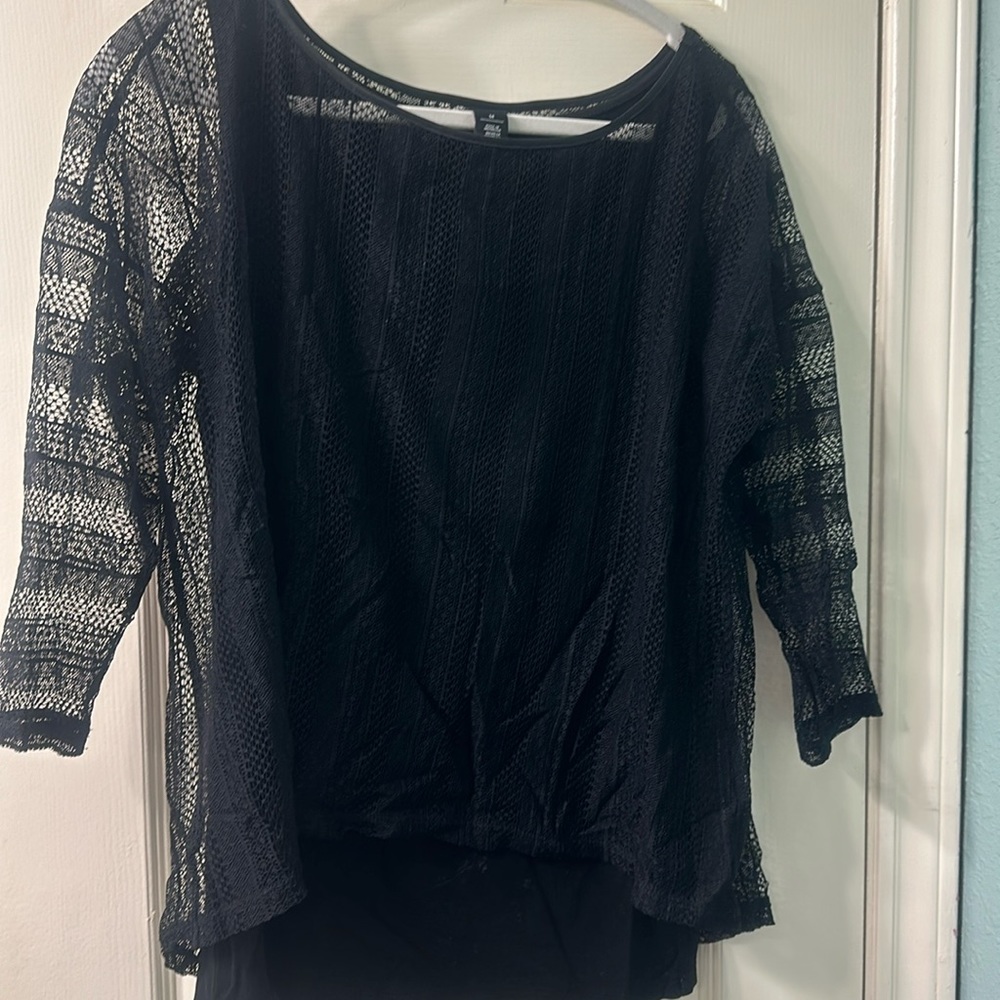 White House Black Market Net Shirt